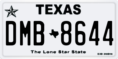 TX license plate DMB8644