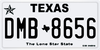 TX license plate DMB8656