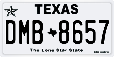 TX license plate DMB8657