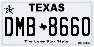 TX license plate DMB8660