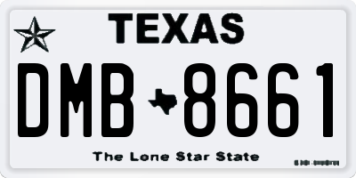 TX license plate DMB8661