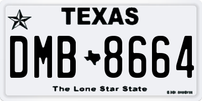 TX license plate DMB8664