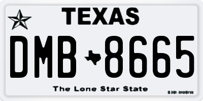TX license plate DMB8665