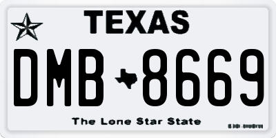 TX license plate DMB8669