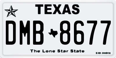 TX license plate DMB8677