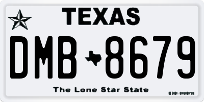 TX license plate DMB8679