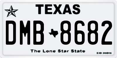 TX license plate DMB8682