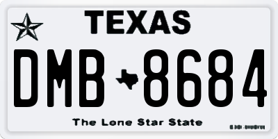 TX license plate DMB8684