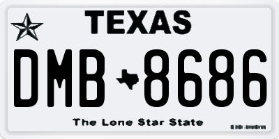 TX license plate DMB8686