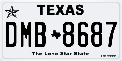 TX license plate DMB8687