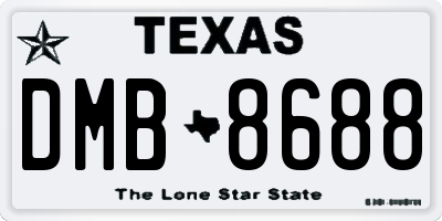 TX license plate DMB8688