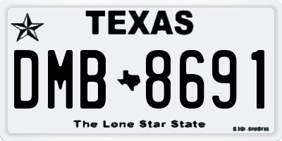 TX license plate DMB8691