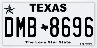 TX license plate DMB8696