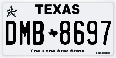 TX license plate DMB8697
