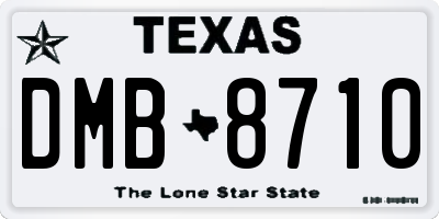 TX license plate DMB8710