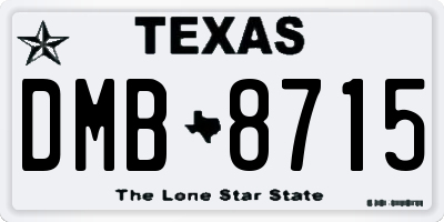 TX license plate DMB8715