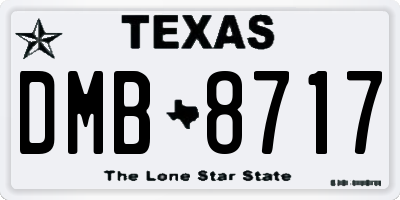 TX license plate DMB8717