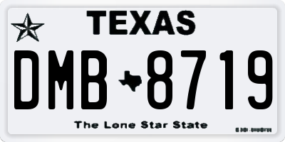 TX license plate DMB8719