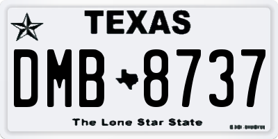 TX license plate DMB8737