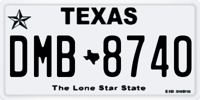 TX license plate DMB8740
