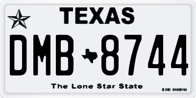TX license plate DMB8744