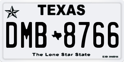 TX license plate DMB8766