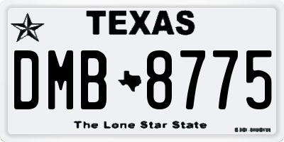 TX license plate DMB8775