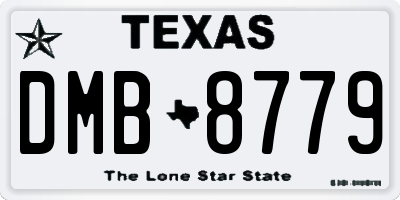 TX license plate DMB8779