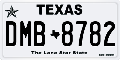 TX license plate DMB8782