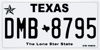 TX license plate DMB8795