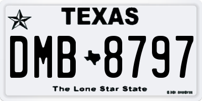 TX license plate DMB8797