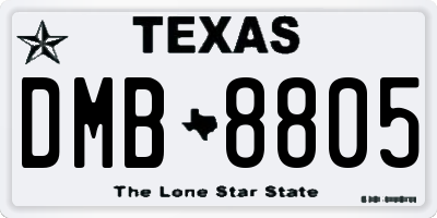 TX license plate DMB8805