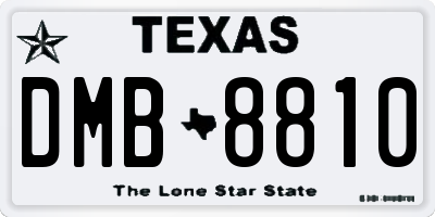 TX license plate DMB8810
