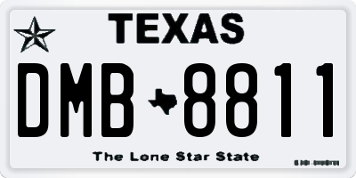 TX license plate DMB8811