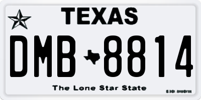 TX license plate DMB8814