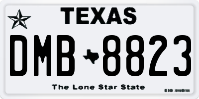 TX license plate DMB8823
