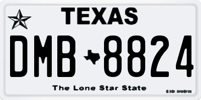 TX license plate DMB8824