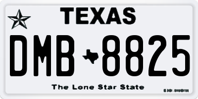 TX license plate DMB8825