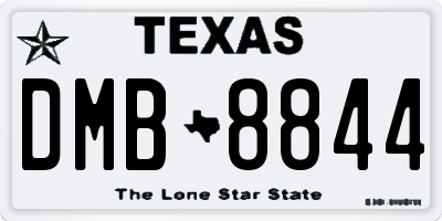 TX license plate DMB8844