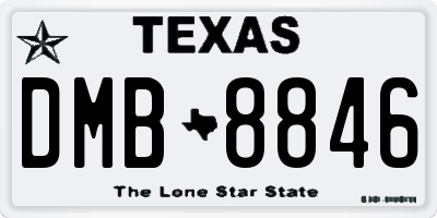 TX license plate DMB8846