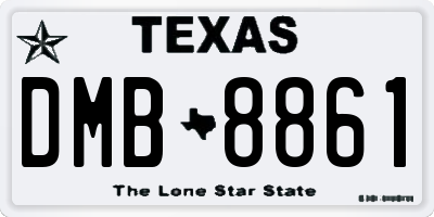 TX license plate DMB8861