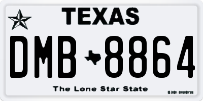 TX license plate DMB8864