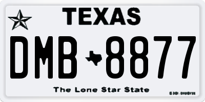 TX license plate DMB8877