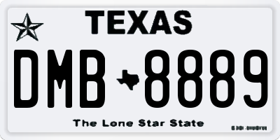 TX license plate DMB8889