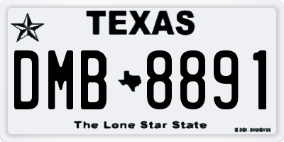 TX license plate DMB8891
