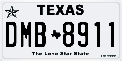 TX license plate DMB8911