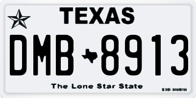 TX license plate DMB8913