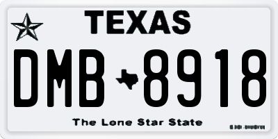 TX license plate DMB8918
