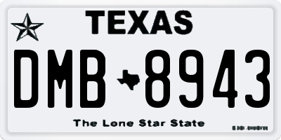 TX license plate DMB8943