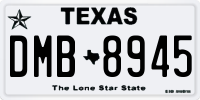 TX license plate DMB8945